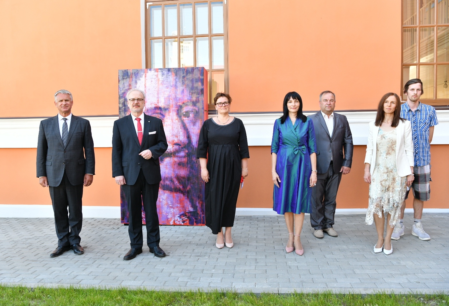 Nauris Puntulis, Egils Levits, Sandra Pētersone, Ginta Petra, Zigmunds Brunavs, Sanda Poriņa pie centra (10)