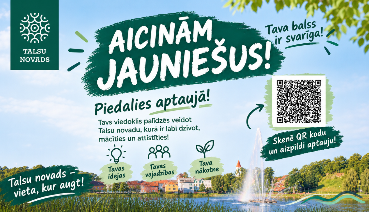 Aicinām jauniešus