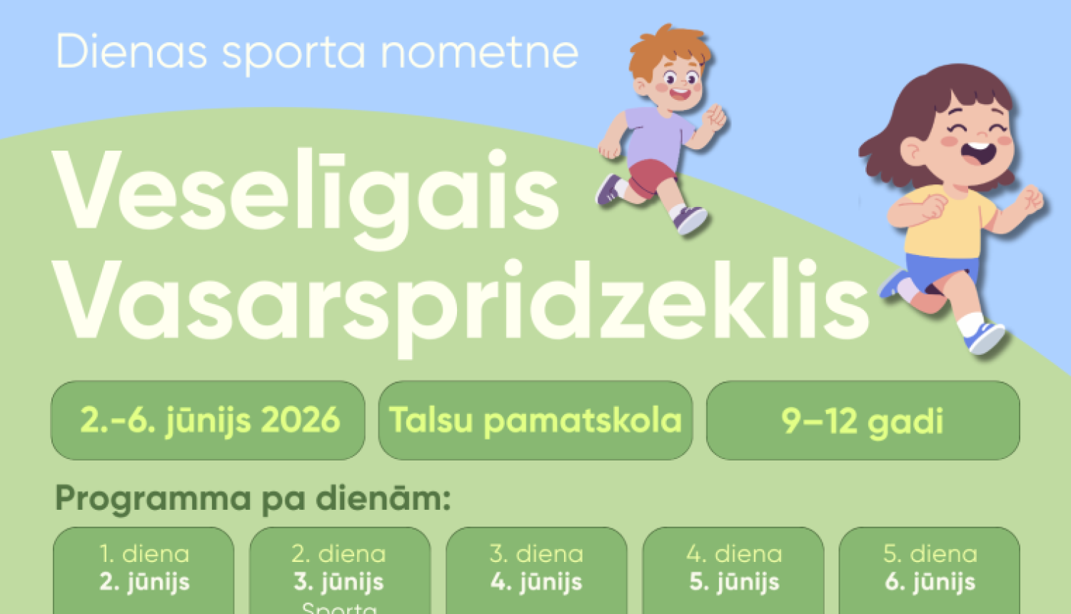 Talsu pamatskolas dienas sporta nometne