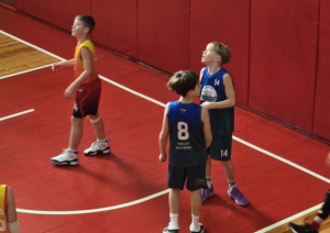 Basketbola spēle U12 zēniem