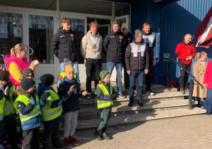 Pasaules junioru čempionāta biatlonā dalībnieku sagaidīšana