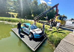 Tet Rally Latvia auto Talsu ezerā