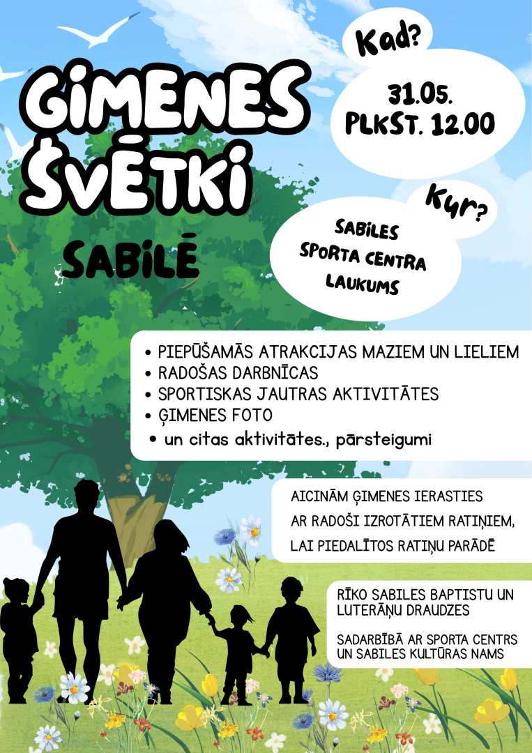 Ģimenes dienas Sabilē afiša