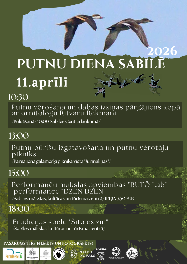 Putnu dienas Sabilē afiša