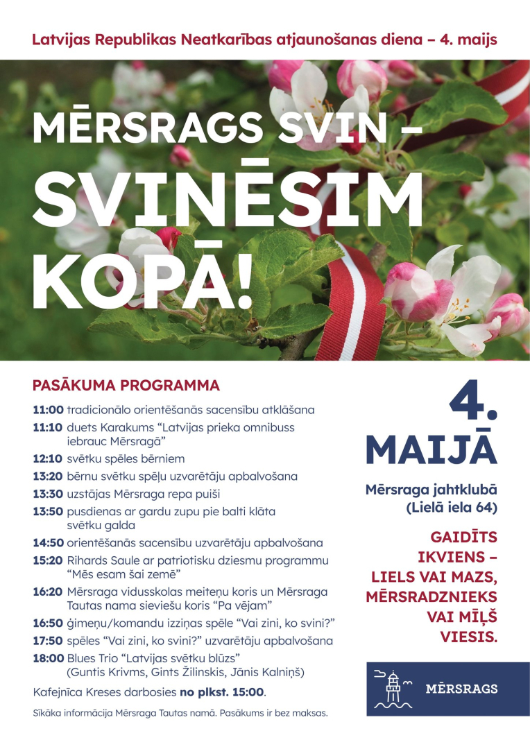 4. maija svinību Mērsragā afiša