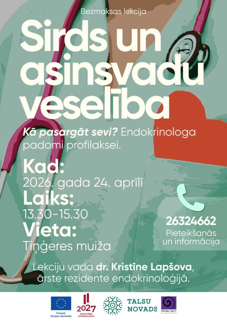 lekcijas par sirds un asinsvadu veselību afiša