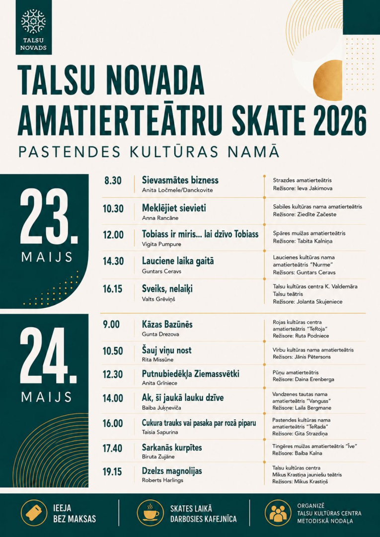 Talsu novada amatierteātru skates afiša