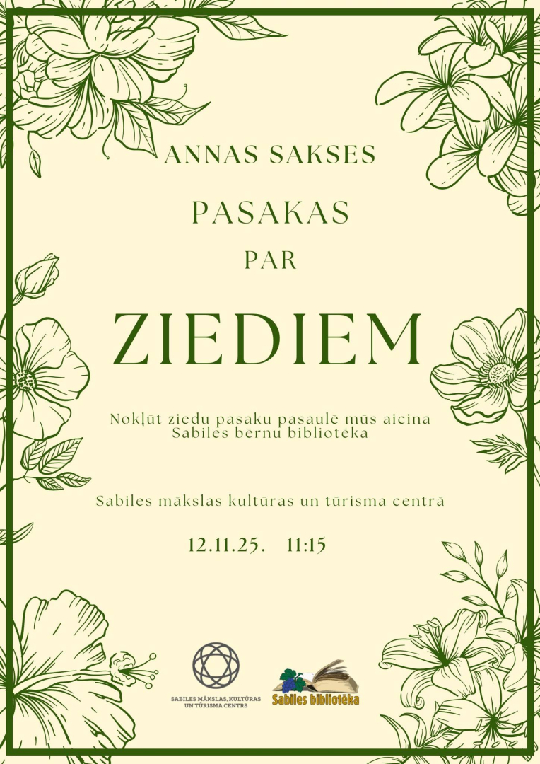 Annas Sakses pasakas par ziediem afiša