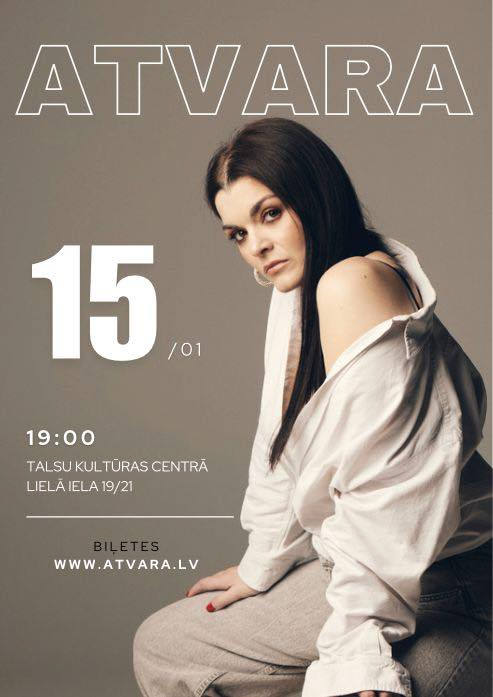 Dziedātājas Atvara koncerta afiša