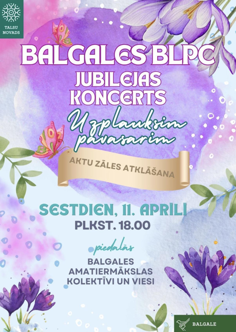 Balgales BLPC jubilejas koncerta afiša