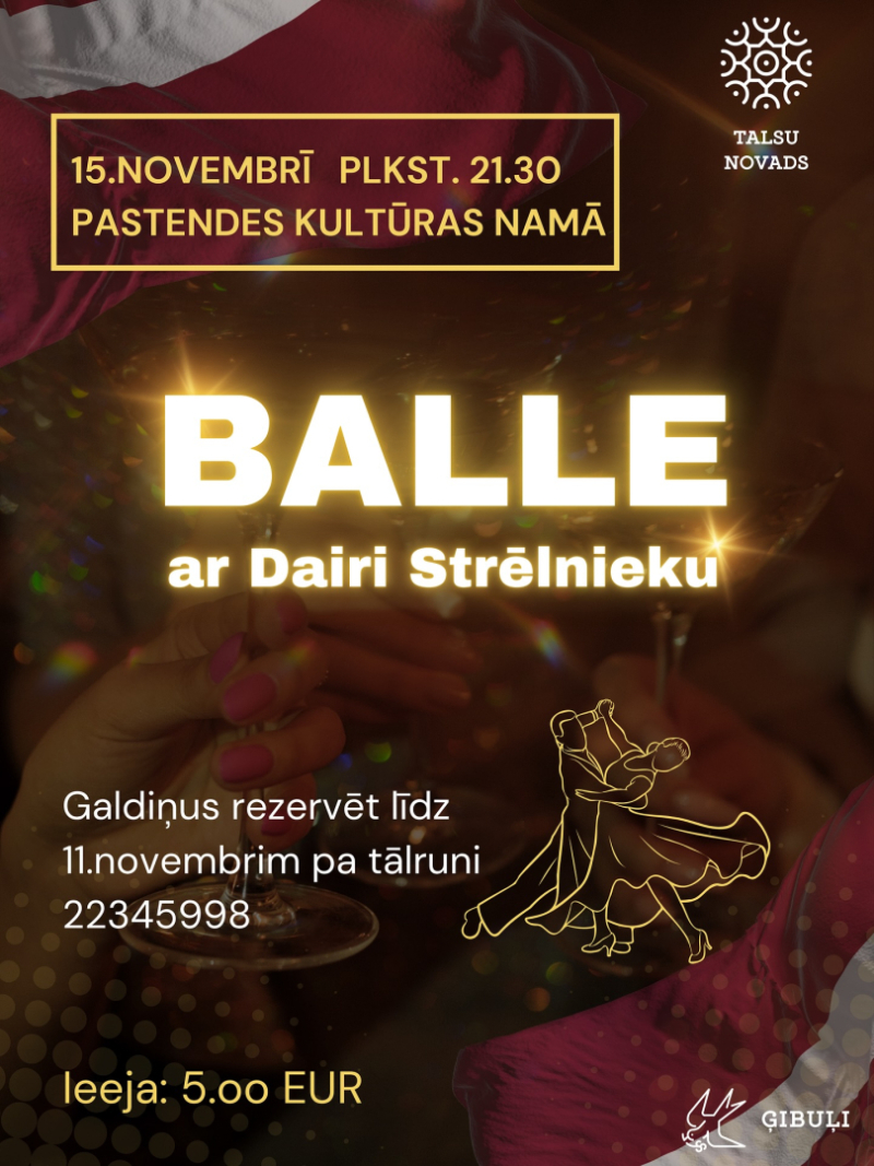 Balles ar Dairi Strēlnieku afiša