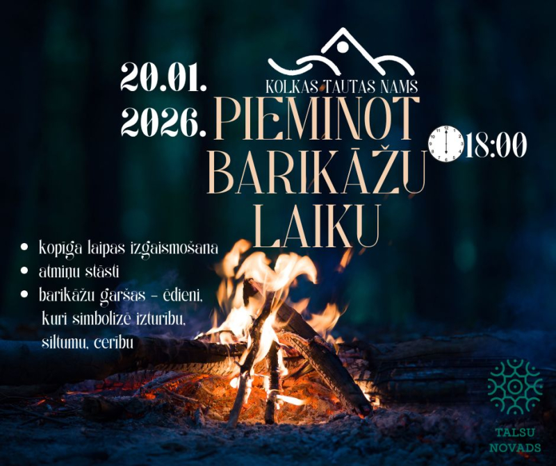 Barikāžu piemiņas vakara Kolkā afiša