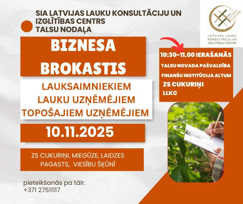 Biznesa brokastu afiša