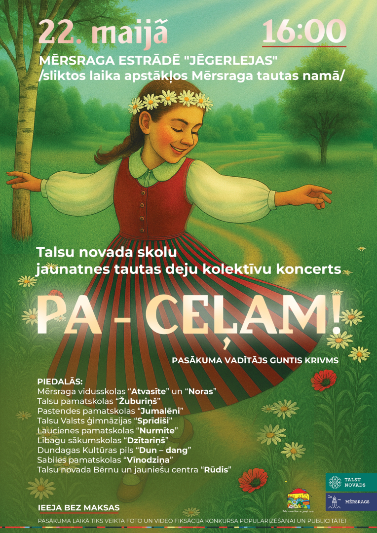 Deju kolektīvu koncerta Pa-ceļam afiša