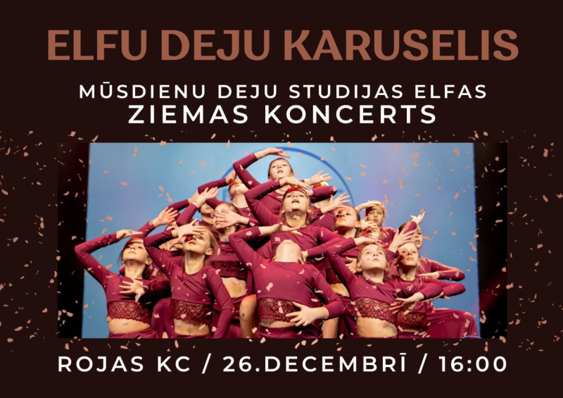 Deju studijas Elfas koncerta afiša