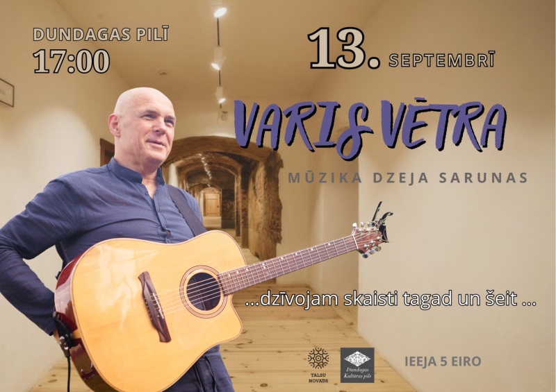 Dziesminieka Vara Vētras koncerta afiša