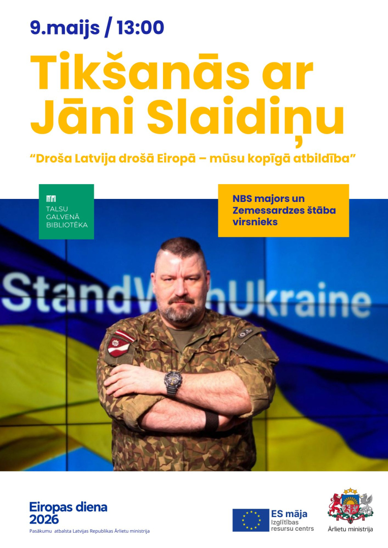 Tikšanās ar Jāni Slaidiņu afiša