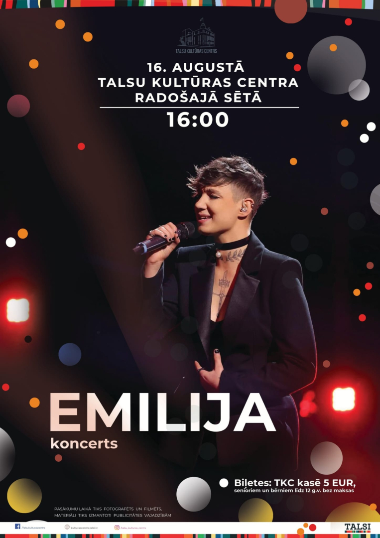 Emilijas koncerta afiša