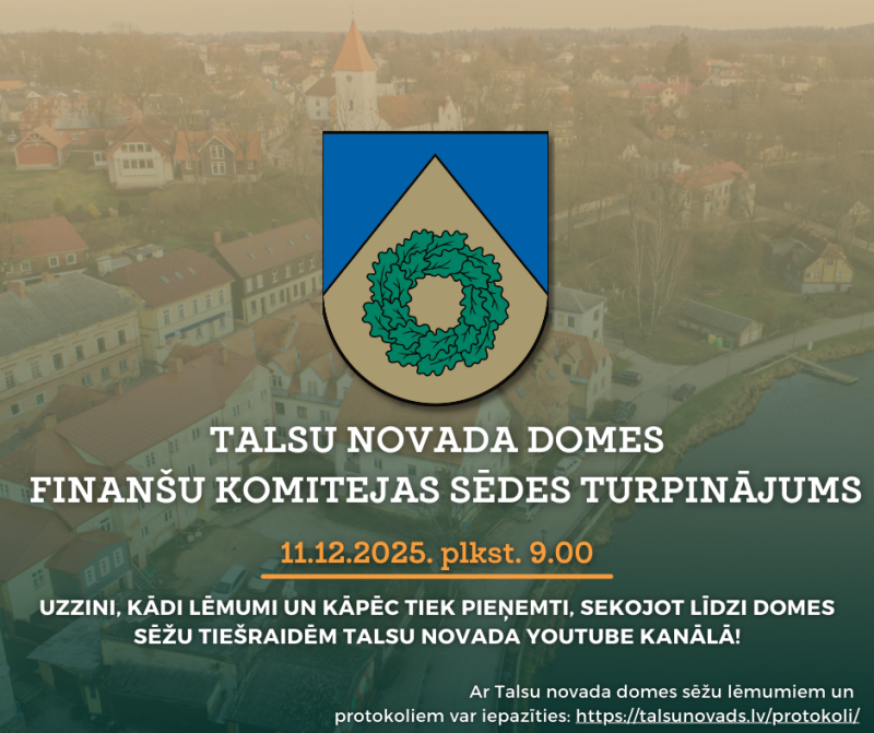 Finanšu komitejas sēdes turpinājuma paziņojums