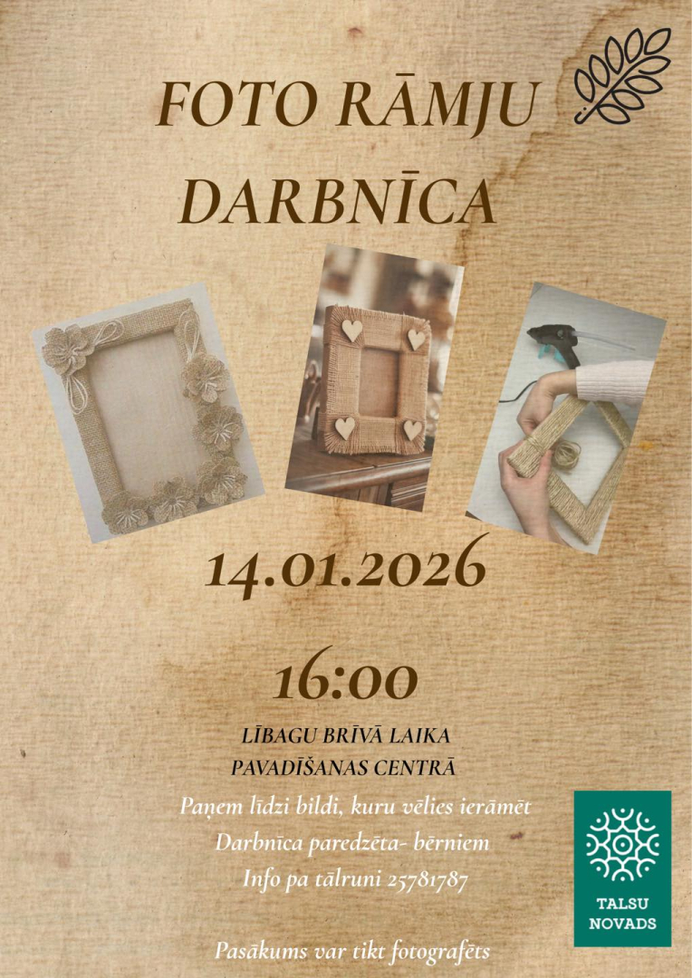Foto rāmju darbnīcas afiša