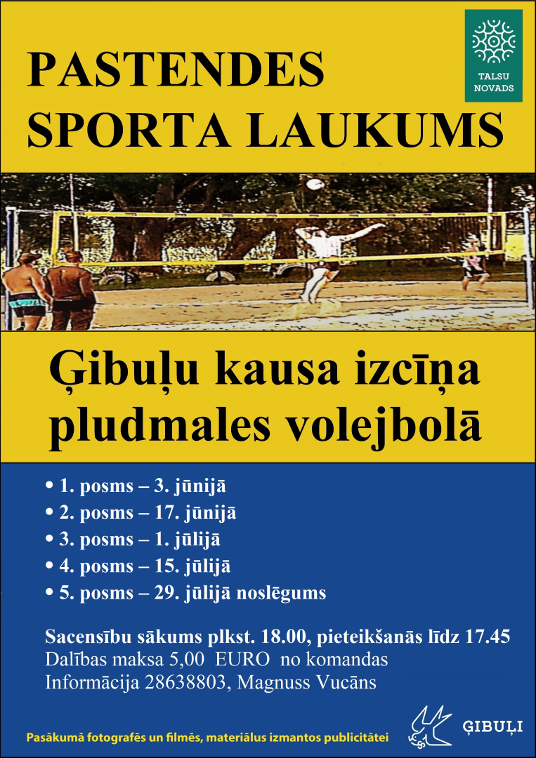 Ģibuļu kausa izcīņas pludmales volejbolā afiša