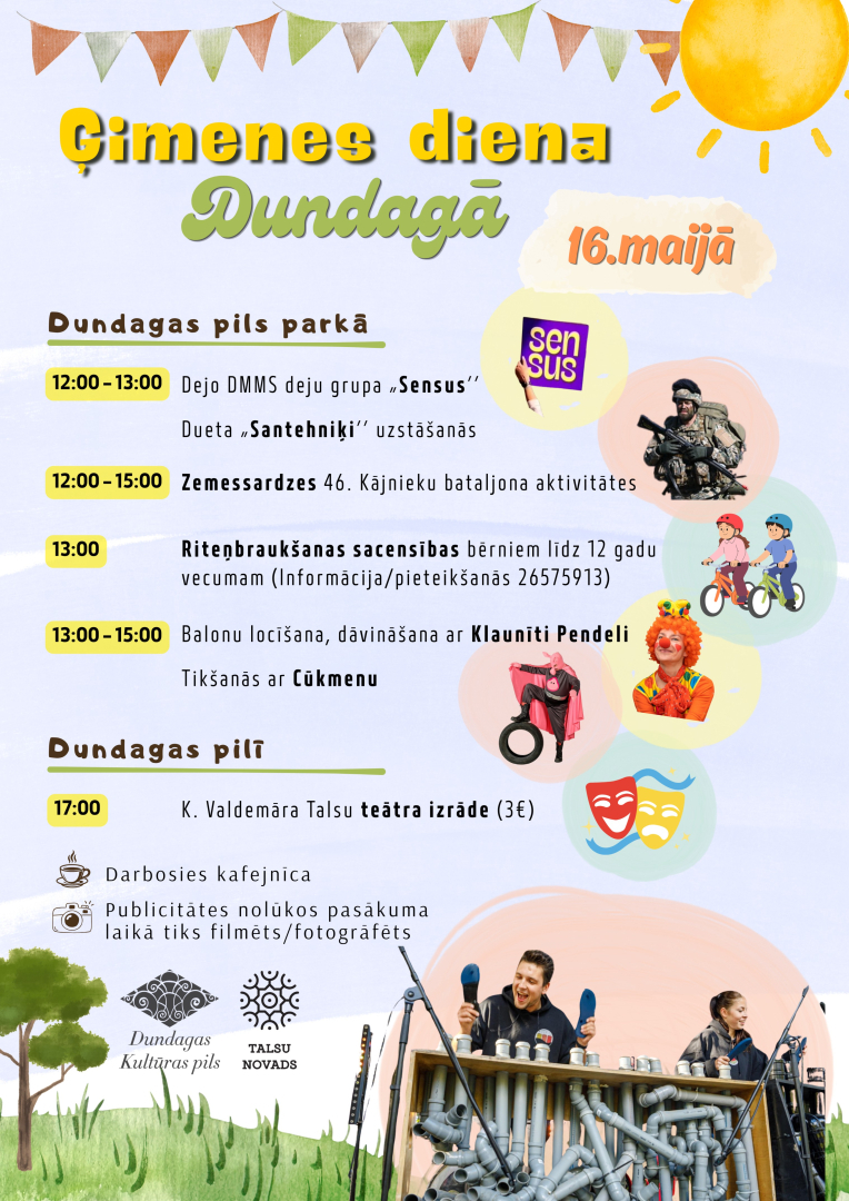 Ģimenes dienas Dundagā afiša