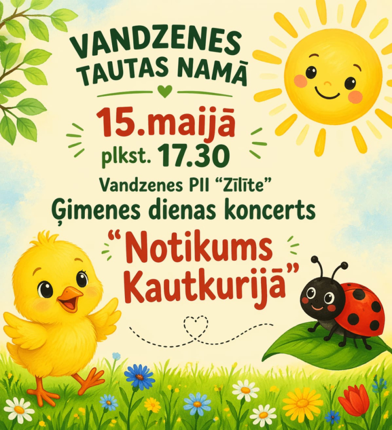 Ģimenes dienas koncerta Notikums Kautkurijā afiša
