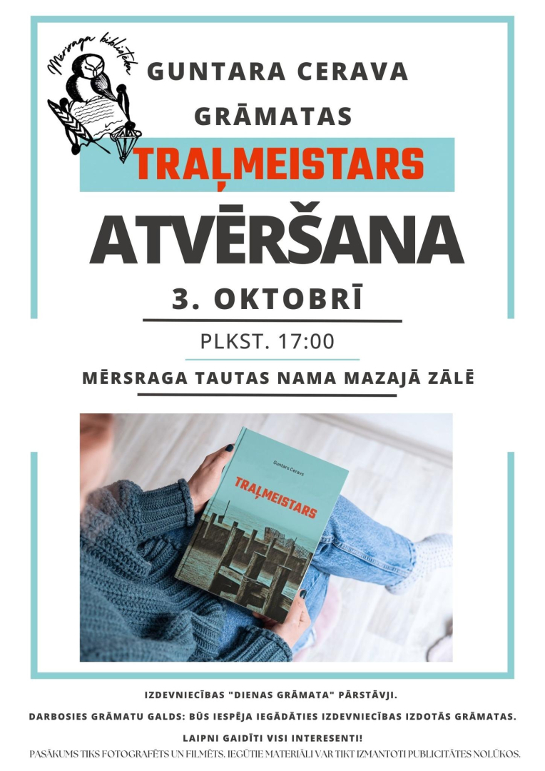 grāmatas Traļmeistars atklāšanas afiša
