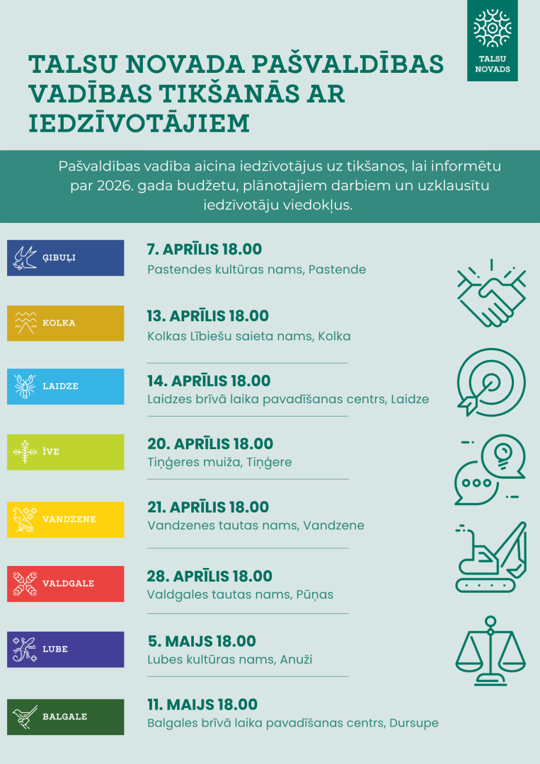 Vadības tikšanās ar iedzīvotājiem afiša 