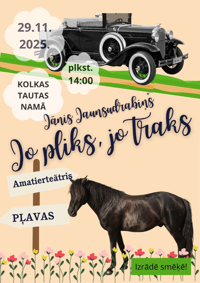 Teātra izrādes Jo pliks, jo traks afiša