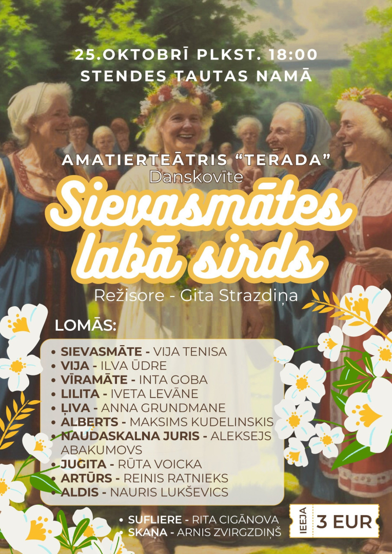Izrādes Sievasmātes labā sirds afiša