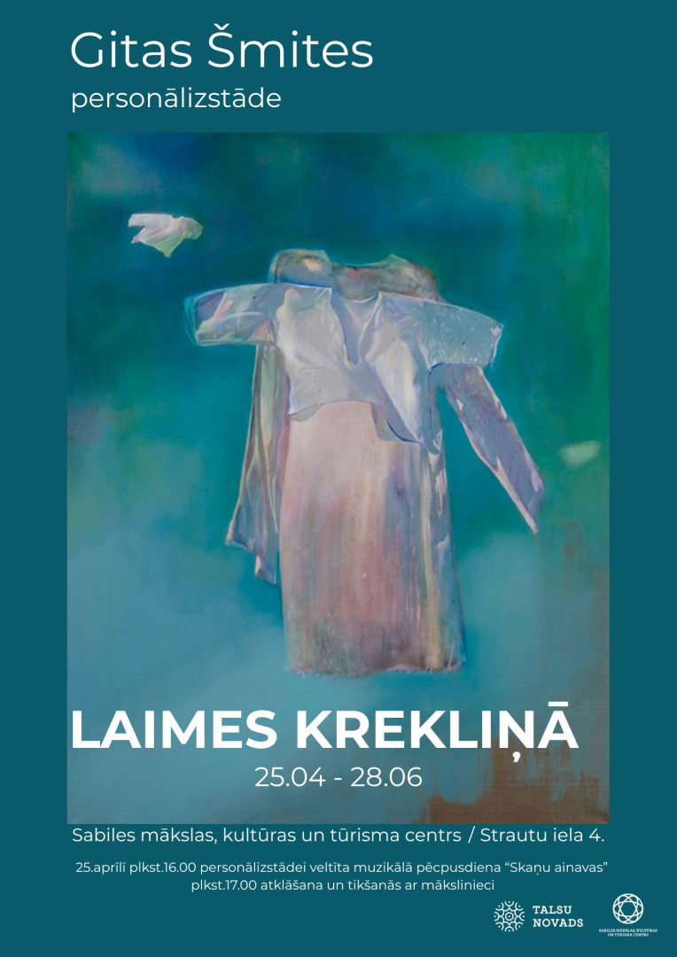 Izstādes Laimes krekliņā afiša