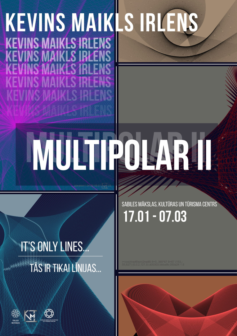 Izstādes Multipolar II atklāšanas afiša