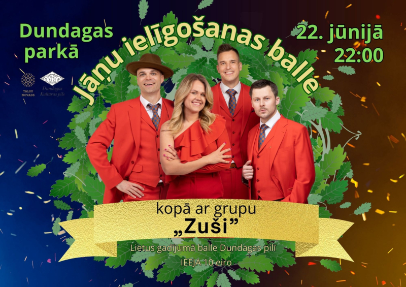 Jāņu ielīgošanas balles Dundagā afiša