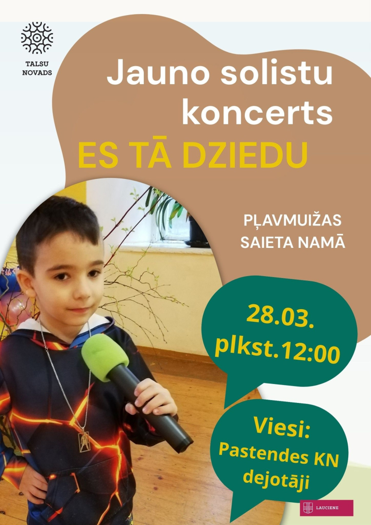 Jauno solistu koncerta Es tā dziedu afiša