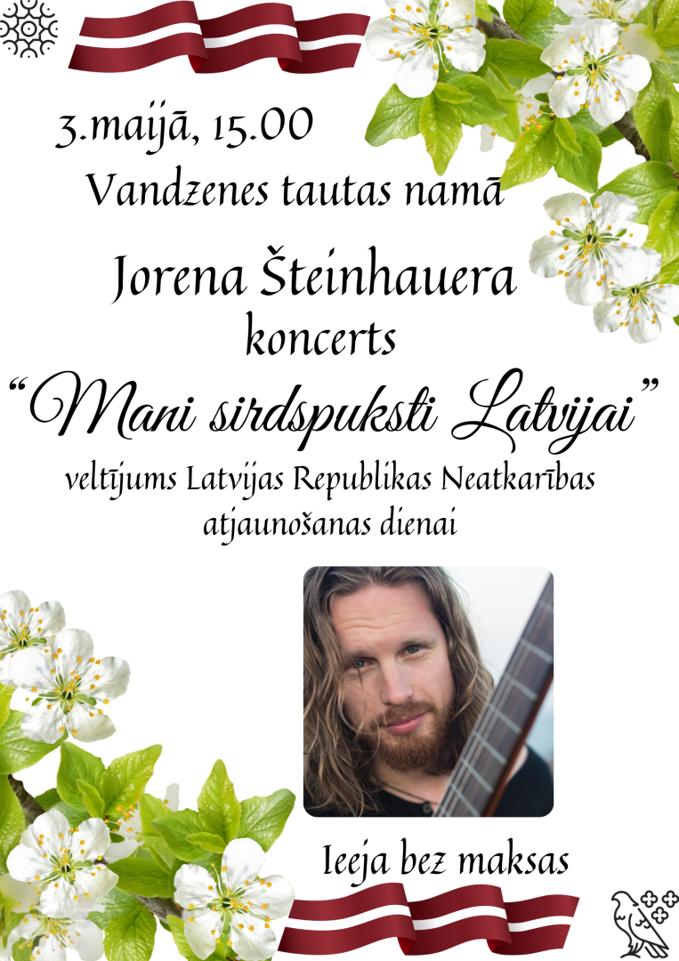 Jorena Šteinhauera koncerta Vandzenē afiša