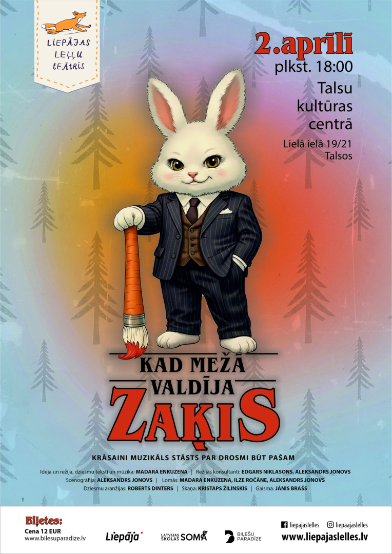 Liepājas leļļu teātra izrāde „Kad mežā valdīja zaķis”