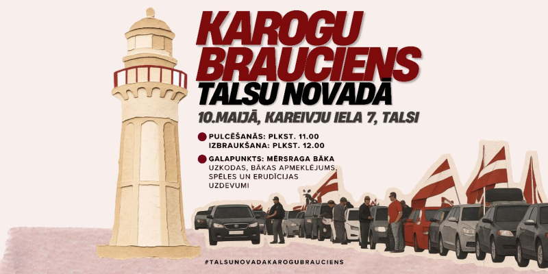 Karogu brauciena Talsu novadā afiša
