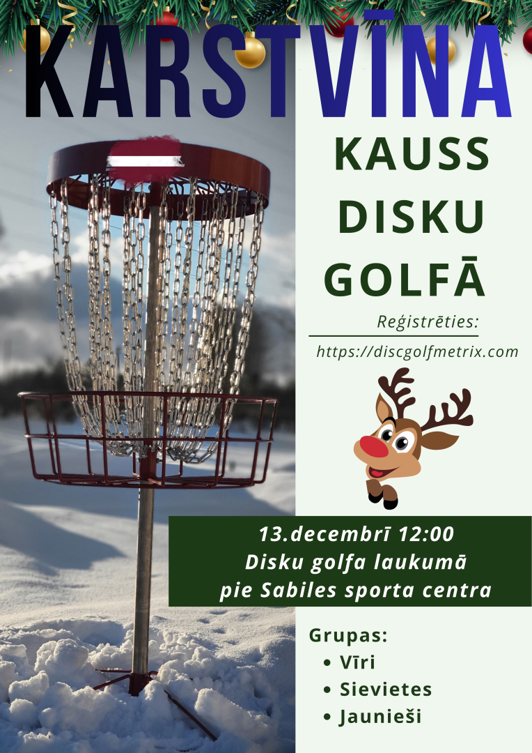 Karstvīna kausa disku golfā afiša