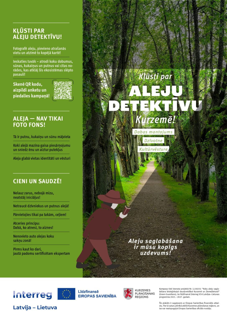 Katrs koks ir svarīgs – kļūsti par aleju detektīvu Kurzemē un Ziemeļlietuvā!