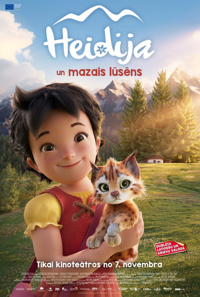 Kino afiša filmai Heidija un mazais lusēns