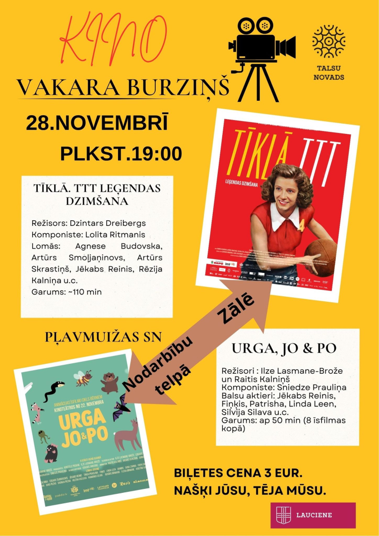 Kino vakara burziņa afiša