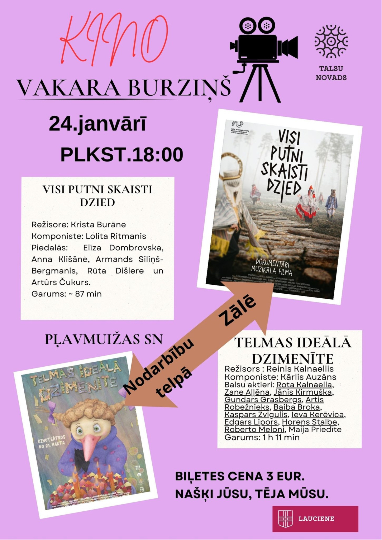 Kino vakara burziņa afiša