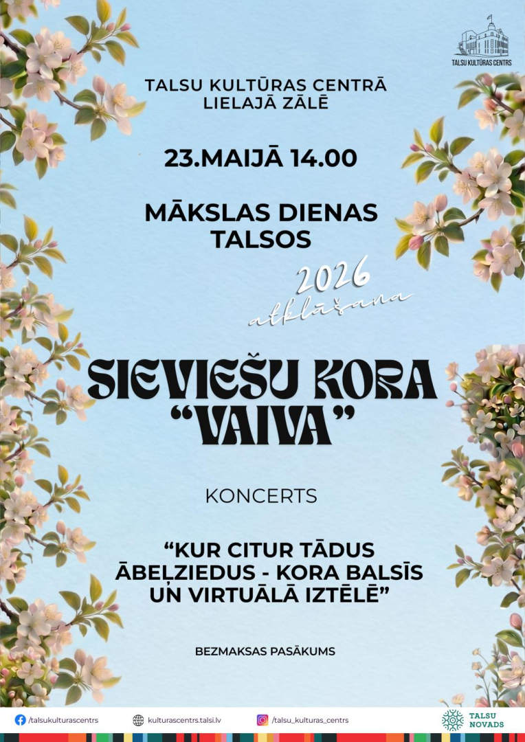 Koncerta Kur citur tādus ābeļziedus afiša