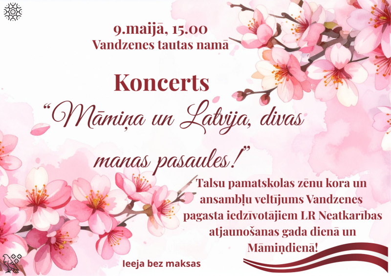 Koncerta Māmiņa un Latvija divas manas pasaules afiša