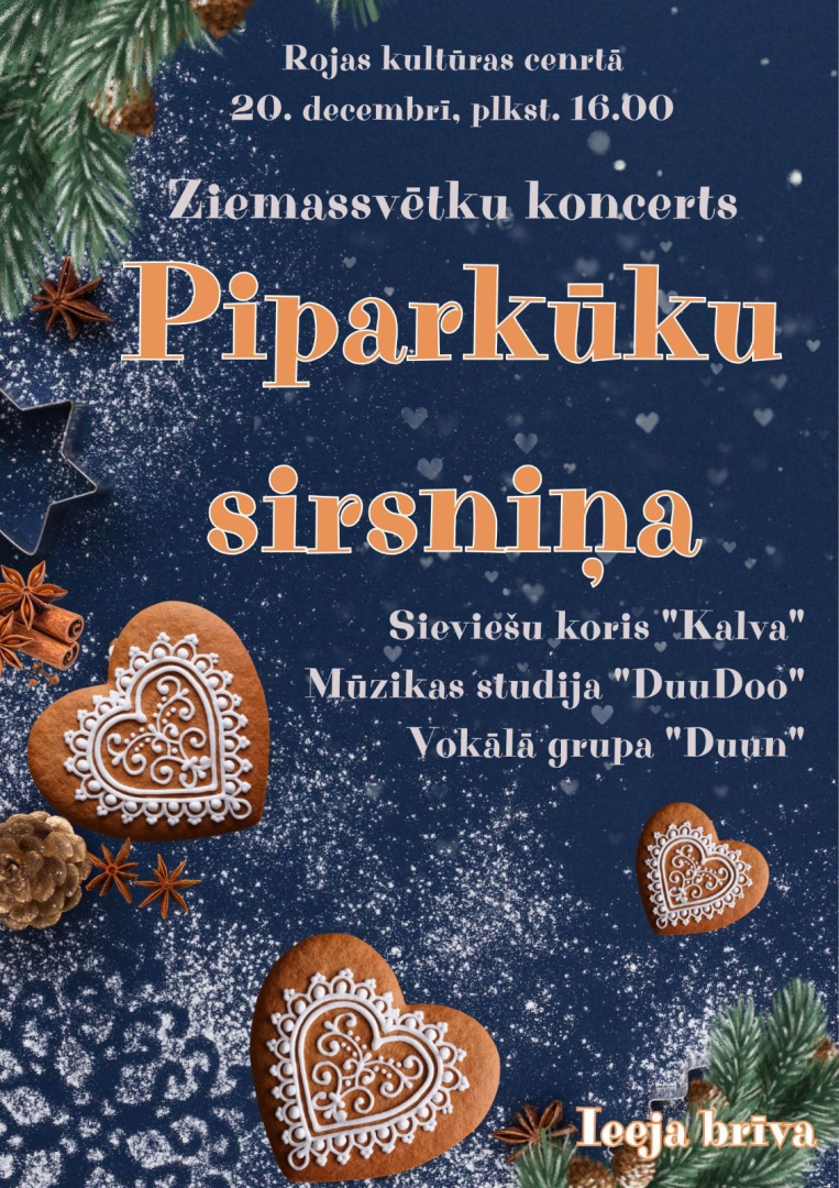 Koncerta Piparkūku sirsniņa afiša