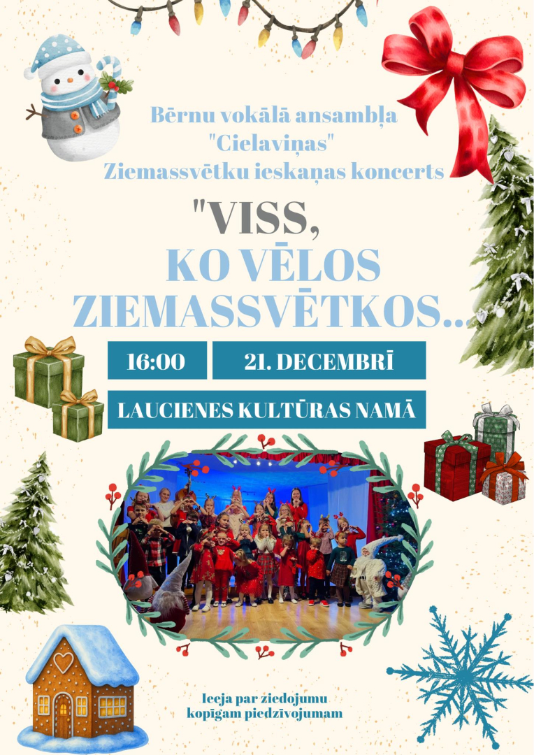 Koncerta Viss ko vēlos Ziemassvētkos afiša