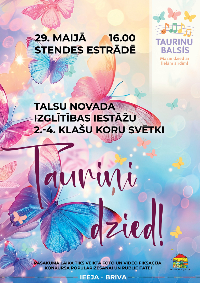 Koru svētku Tauriņi dzied afiša