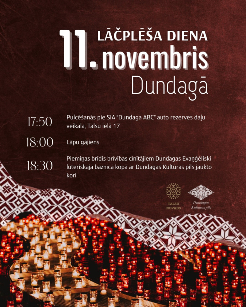 Lāčplēša dienas Dundagā afiša