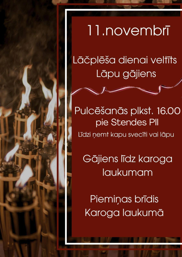 Lāpu gājiena Stendē afiša